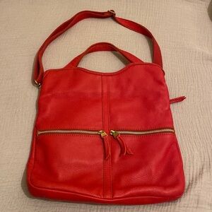 Fossil ERIN genuine leather foldable bag . Perfect as crossbody or hand bag.